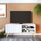 Rack Para Tv Com Portas Abby Branco