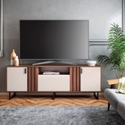 Rack Para Tv Com Portas Benjamin Nogueira Off White