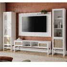 Rack Para Tv Com Portas De Palhinha Indiana Coleção Acapulco