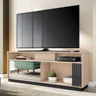 Rack Para Tv Com Portas Lissa Tauari Preto