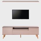 Rack Para Tv Com Prateleira 180cm Retro Mdf Rosa Dallas - On