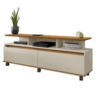 Rack Para Tv Com Rodízios Evan Off White Cinamomo