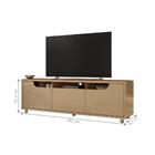 Rack Para Tv Com Rodízios Sporting Champagne Cedro