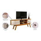 Rack Para Tv Curvo Até 75 Polegadas Valencia Cinamomo/off Whi