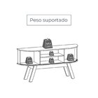 Rack Para Tv Curvo Até 75 Polegadas Valencia Cinamomo/off Whi