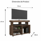 Rack Para Tv De Até 42" Slim Fosco – Permóbili - Café