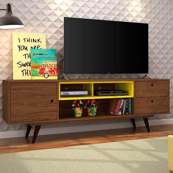 Rack Para Tv De Até 47" Polegadas Retrô 80 - Olivar - Rustik