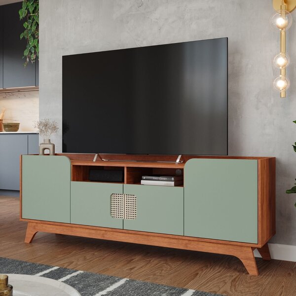 Rack Para Tv De Até 70 Polegadas, Paris ,180cm Cinamomo/salvia