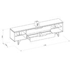 Rack Para Tv De Até 75 Polegadas 2 Gavetas Pés Madeira Maciça