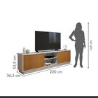 Rack Para Tv De Até 75 Polegadas 2 Portas 2 Nichos Burgos Nat