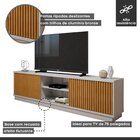 Rack Para Tv De Até 75 Polegadas 2 Portas 2 Nichos Burgos Nat