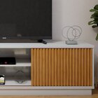 Rack Para Tv De Até 75 Polegadas 2 Portas 2 Nichos Burgos Nat