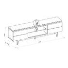 Rack Para Tv De Até 75 Polegadas Miami Tauari/off White Brilho