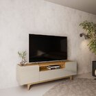 Rack Para Tv De Até 75 Polegadas Pés Madeira Maciça Orlando T