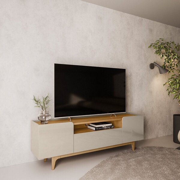 Rack Para Tv De Até 75 Polegadas Pés Madeira Maciça Orlando T