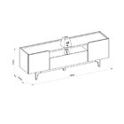 Rack Para Tv De Até 75 Polegadas Pés Madeira Maciça Orlando T