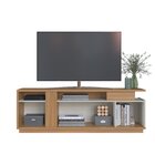 Rack Para Tv De Até 80 Polegadas Com Detalhe Ripado E 3 Porta