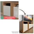 Rack Para Tv De Até 80 Polegadas Com Detalhe Ripado E 3 Porta