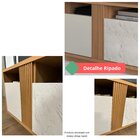 Rack Para Tv De Até 80 Polegadas Com Detalhe Ripado E 3 Porta