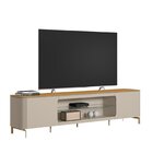 Rack Para Tv De Até 85 Moderno Santorini Tauari/off White Fos