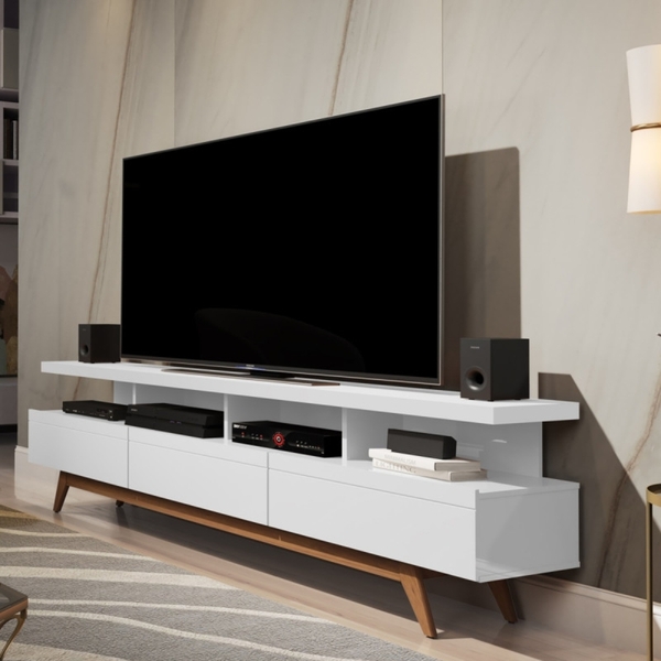 Rack Para Tv Denver Com 3 Gavetas Branco