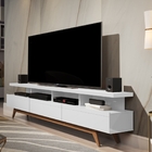 Rack Para Tv Detroit 1.8 Branco Com 3 Gavetas