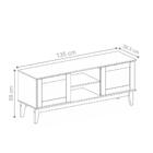 Rack Para Tv Diamond Com Pintura Efeito Palha Cinza Noce