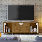 Rack Para Tv Eddy Com Rodízios Canela Off White