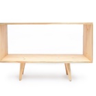 Rack Para Tv Em Madeira De Pinus Com Pés Torneados