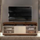 Rack Para Tv Erin Com Porta Deslizantes E Frisos Caiena Creme