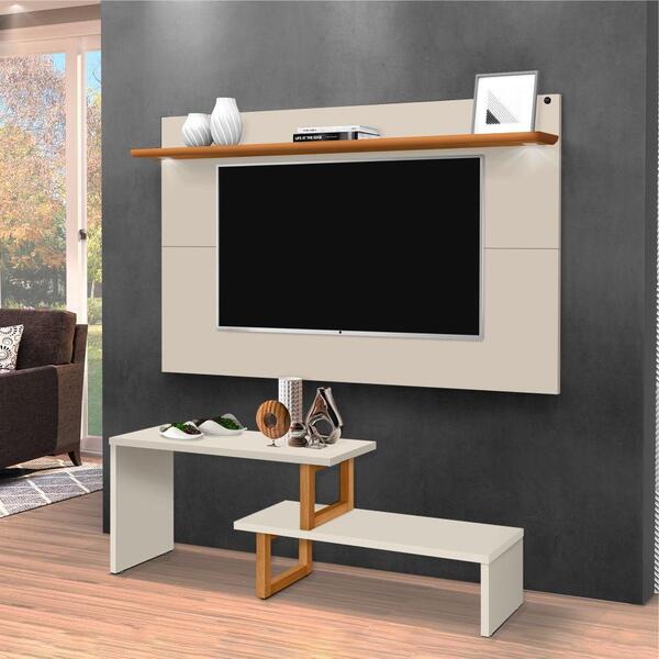 Rack Para Tv Extensível Boru Off White Nature
