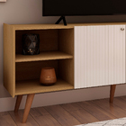 Rack para Tv Genialflex Vértice Cinamomo Branco Laca