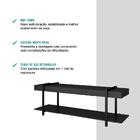 Rack Para Tv Habitat Madeirado E Tubos Pretos Carraro - Preto