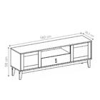 Rack Para Tv Havertz Com Pintura Efeito Palha Off White/noce