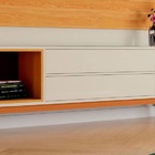 Rack Para Tv Horizon Delux 1.8 Off White/Nature – Móveisaqui