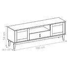 Rack Para Tv Isabela 1.6 Pintura Palha Preto Noce