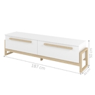 Rack Para Tv Leila Branco Natural