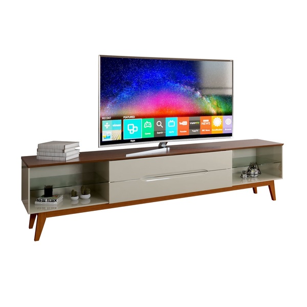 Rack Para Tv Limit 2.2 Off White/Freijó – Móveisaqui