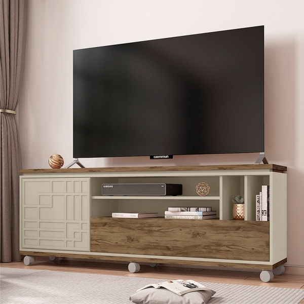 Rack Para Tv Mamba Jatoba Off White