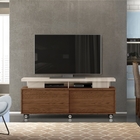 Rack Para Tv Manly Com Portas De Correr Frisadas Caiena Creme