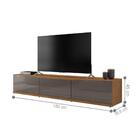 Rack Para Tv Mônaco Com Gaveta Cedro Cinza Pérola