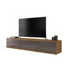 Rack Para Tv Mônaco Com Gaveta Cedro Cinza Pérola