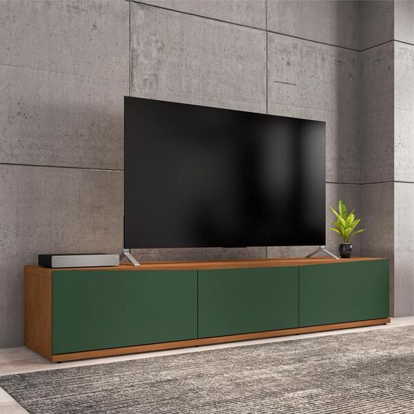 Rack Para Tv Mônaco Com Gaveta Cedro Verde Oliva