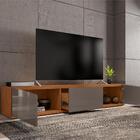 Rack Para Tv Mônaco Com Gaveta Cinza Perola Noce