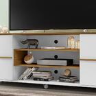 Rack Para Tv Odeon Cinamomo Com Branco - Bechara Móveis