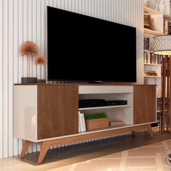 Rack Para Tv Olaf Off White Freijó