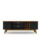 Rack Para Tv Preto Acetinado Cumaru Prism Patrimar