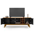 Rack Para Tv Preto Acetinado Cumaru Prism Patrimar