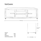 Rack Para Tv Queens - Estilo Industrial Em Ferro - Amarelo -