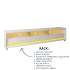 Rack Para Tv Requinte 212 Com Led Rodízios Branco - Gelius